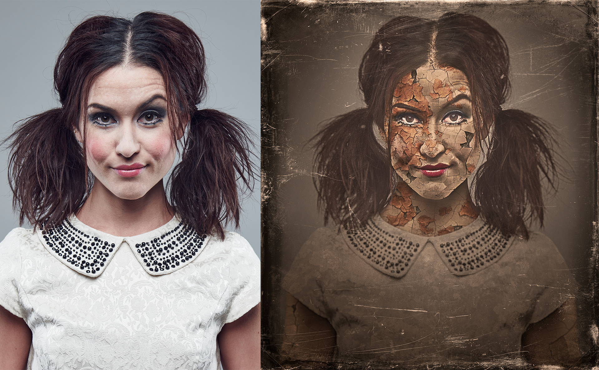 Doll's before and after