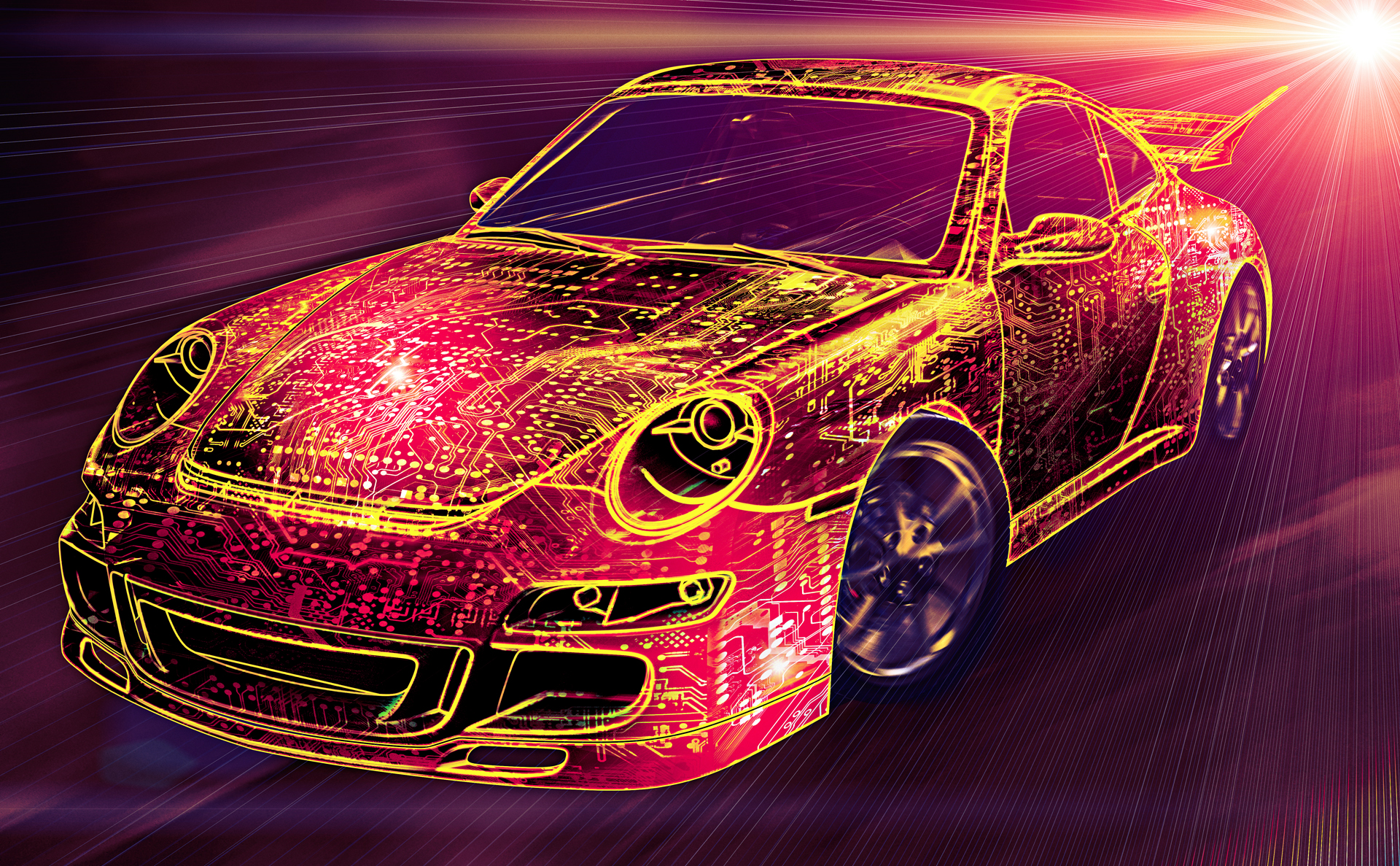 CGI Porsche Illustration
