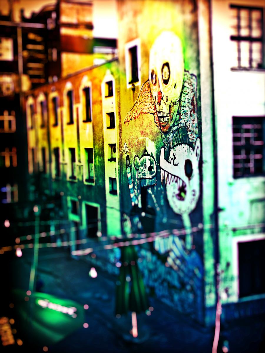 Large Warsaw graffiti Wall
